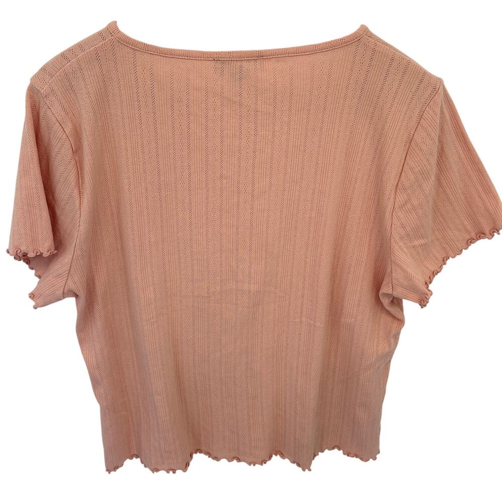 J. CREW Pointelle short-sleeve knit cardigan in Blush // XL - Picture 9 of 9